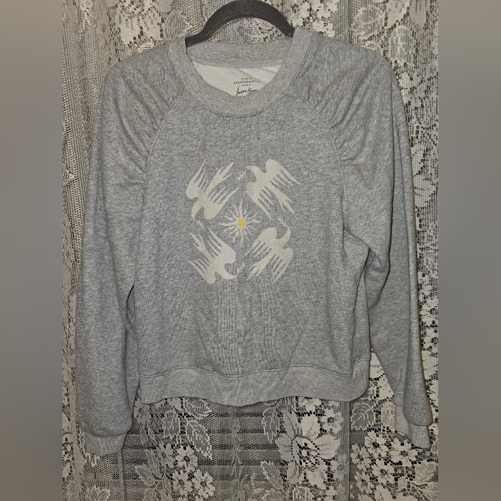 The Art Of Antropologie, Cropped, Jason K Yun Doves, Womens XS